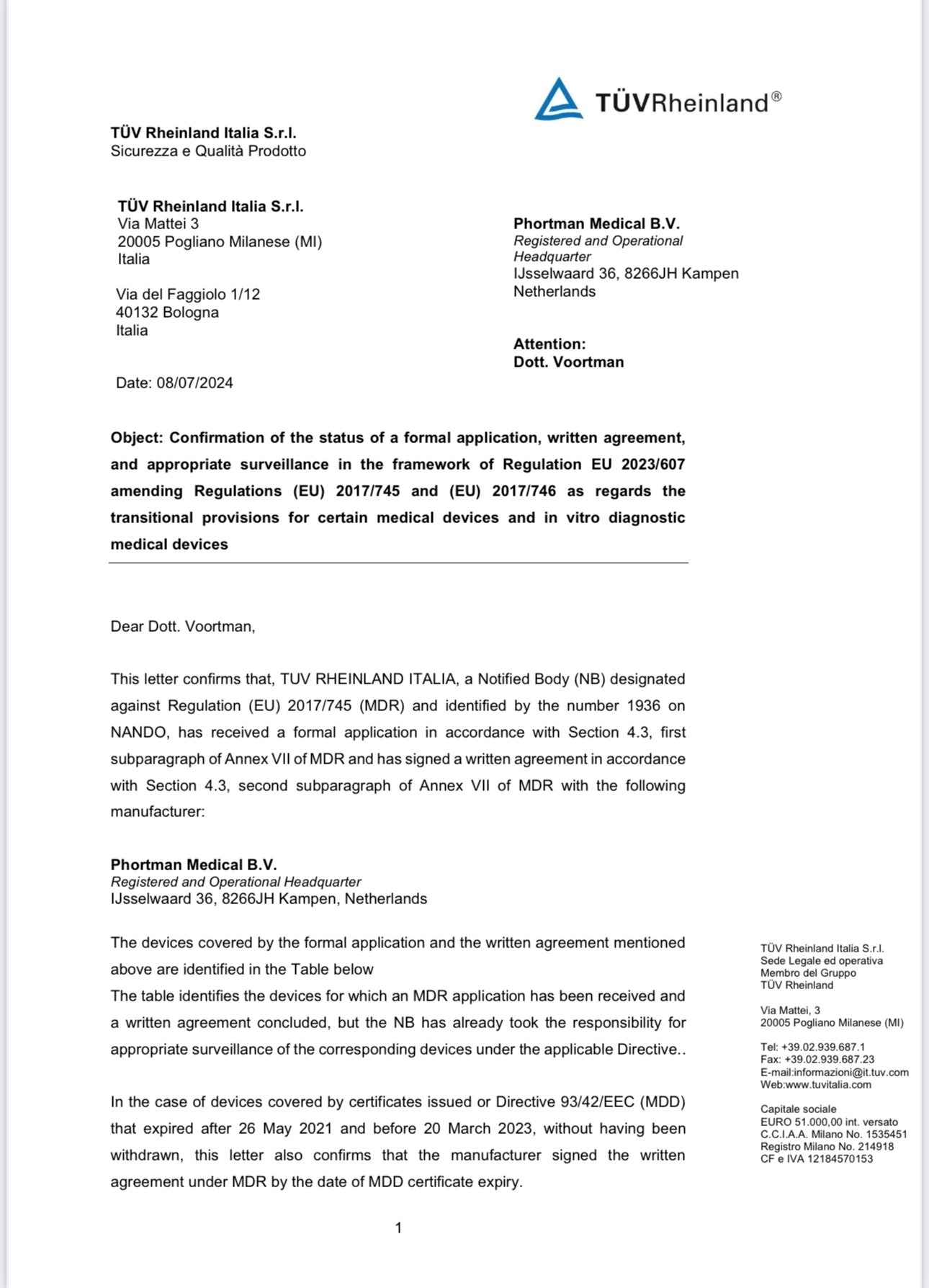 brief overgang, 2 deel 1